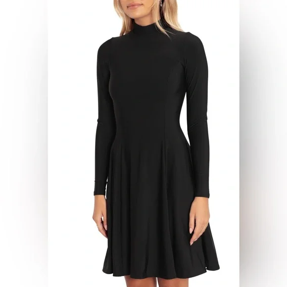 NEW W/TAGS Blackmilk WARM BLACK LONG SLEEVE EVIL MINI SKATER DRESS - Picture 4 of 14